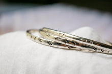 Load image into Gallery viewer, Sterling Silver Stamped Bangles