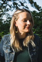 Load image into Gallery viewer, Hammered Crescent Earrings