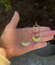Load image into Gallery viewer, Hammered Crescent Earrings