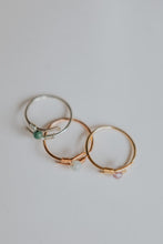 Load image into Gallery viewer, Hammered Gemstone Fidget Spinner Ring