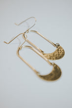 Load image into Gallery viewer, Hammered Crescent Earrings