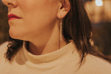 Load image into Gallery viewer, Hammered Herkimer Bar Earrings