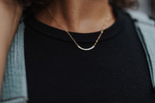 Load image into Gallery viewer, Hammered Curve Gold Necklace