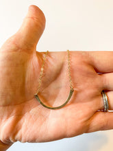 Load image into Gallery viewer, Hammered Curve Gold Necklace