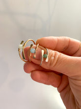 Load image into Gallery viewer, Hammered Gemstone Fidget Spinner Ring