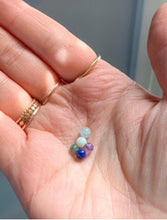 Load image into Gallery viewer, Hammered Gemstone Fidget Spinner Ring