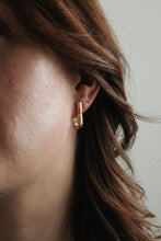 Load image into Gallery viewer, Floral Huggie Earrings
