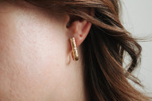 Load image into Gallery viewer, Floral Huggie Earrings
