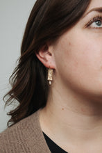 Load image into Gallery viewer, Petal and Pearl Drop Earrings
