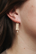 Load image into Gallery viewer, Petal and Pearl Drop Earrings

