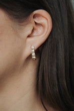 Load image into Gallery viewer, Stamped Huggie Earrings
