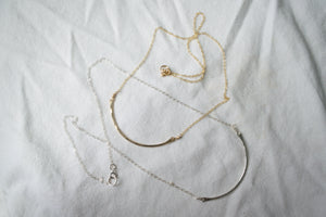 Large Hammered Curve Necklace