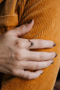 Garnet and Opal V Ring