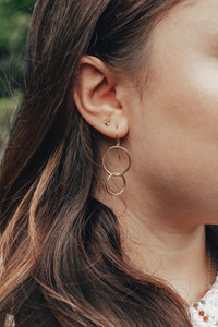 Cascade Circle Drop Earrings