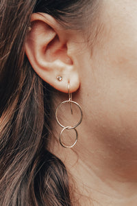 Cascade Circle Drop Earrings