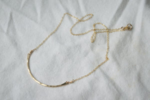 Large Hammered Curve Necklace