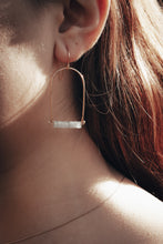 Load image into Gallery viewer, Aquamarine Arch Earrings
