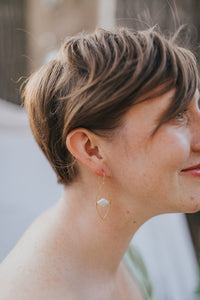 Freshwater Pearl Marquise Earrings