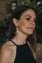 Load image into Gallery viewer, Hammered Moon Earrings
