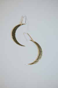 Hammered Moon Earrings