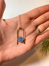 Load image into Gallery viewer, Hammered Kyanite Arch Necklace
