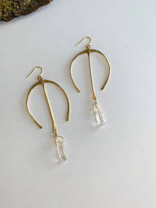 New Moon Hammered Earrings