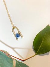 Load image into Gallery viewer, Hammered Kyanite Arch Necklace
