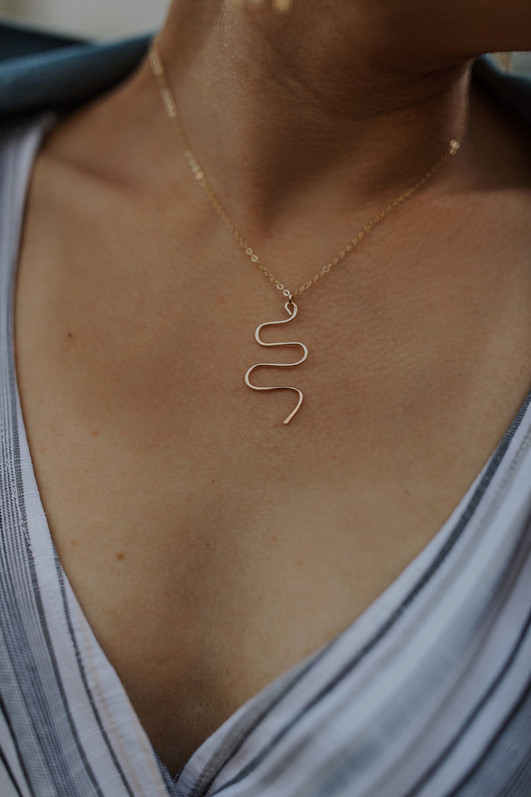Snake Squiggle Necklace