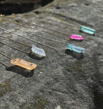 Load image into Gallery viewer, Raw Gemstone Slider Necklace
