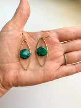 Load image into Gallery viewer, Chrysocolla Marquise Earrings
