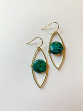 Load image into Gallery viewer, Chrysocolla Marquise Earrings
