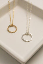 Load image into Gallery viewer, Hammered Dot Circle Necklace
