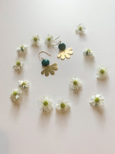 Load image into Gallery viewer, Chrysocolla Daisy Earrings
