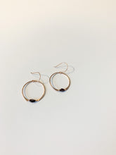 Load image into Gallery viewer, Small Garnet Hoops
