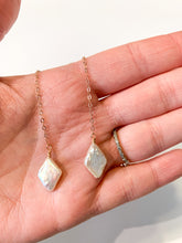 Load image into Gallery viewer, Freshwater Diamond Pearl Drop Earrings
