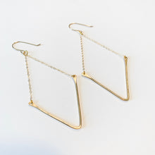 Load image into Gallery viewer, Hammered Triangle Earrings
