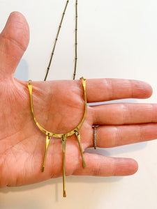 Lines Necklace in Brass